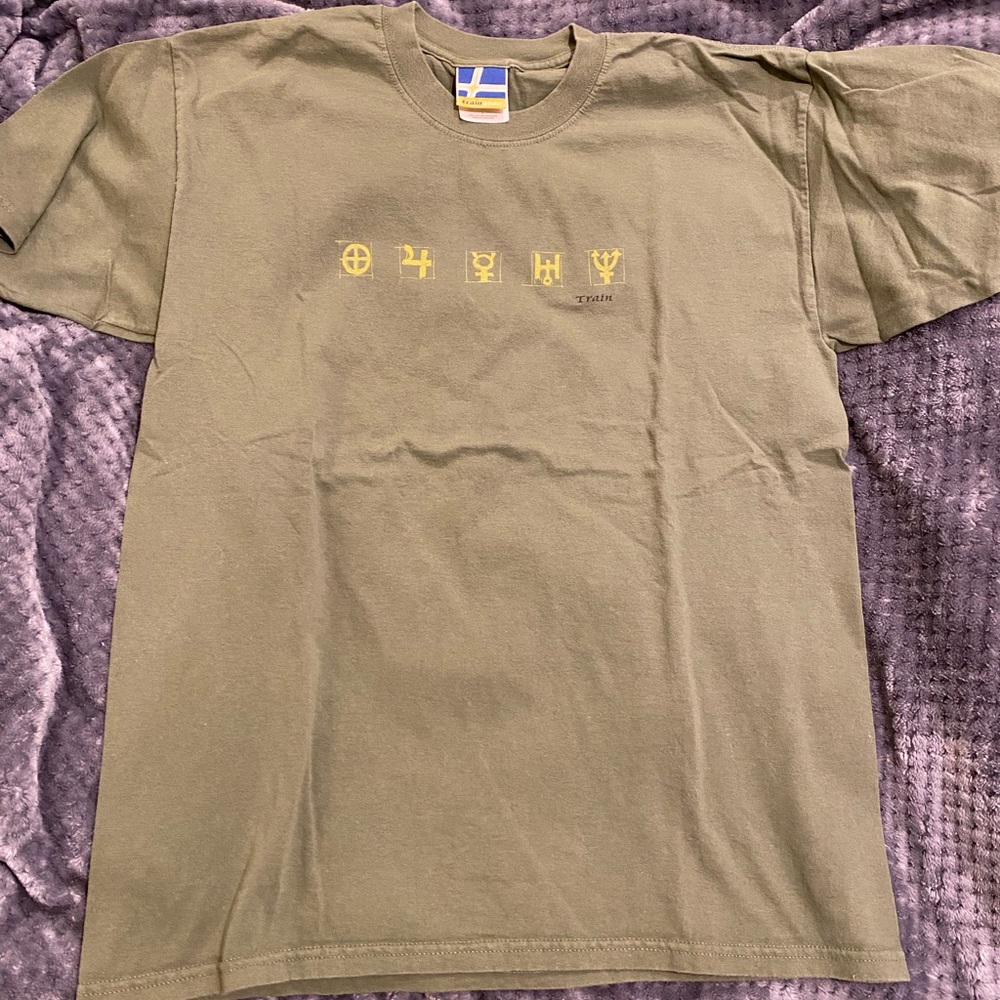 GC Train the band Did Venus Blow Your Mind? Green SzL tshirt